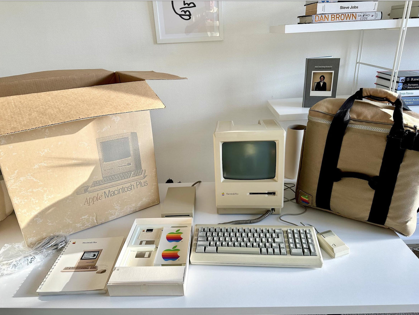 Apple Macintosh Plus with Original Box and Packaging